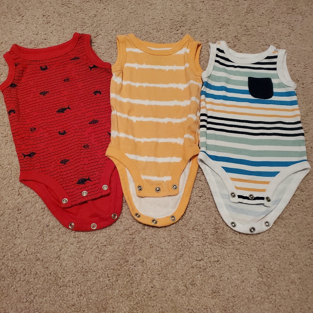 3 PACK Carter's Sleevless Onesies